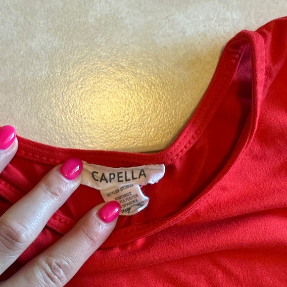 Vibrant Red Women's Tank Top - Picture 2 of 3